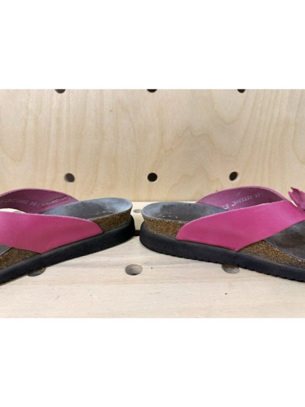 Mephisto Violette Womens Pink Flower Leather Flip Flop Thong Sandal EU 38 US 7.5 - Picture 5 of 12